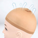 8Pcs Stocking Wig Caps Stretchy Nylon Hair Net for Women Nude