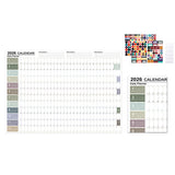 2026 Full Year Hanging Calendar with Creative Stickers Dual Design Stylish Wall Planner for Home Office