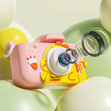 48MP Dual Lens Digital Camera for Kids Selfie Camera with Dinosaur Protective Cover and 32G TF Card Pink