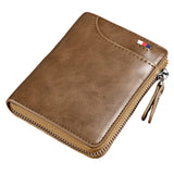 RFID Shielding PU Wallet Anti-theft Cash Credit Card Holder ID Purse Khaki
