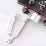 4Pcs Guitar String Replace Tool 3-In-1 Guitar Bridge Pin Remover Puller Guitar String Cutter and Winder Tool White