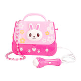 Kids Portable Karaoke Machine Karaoke Player Musical Bag with Microphone Pink