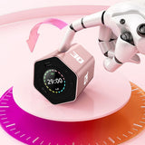 Cube Timer – Visual Rotating Timer with Vibration Adjustable Volume & Custom Countdown Pink