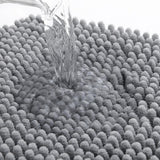 Soft Chenille Bath Mat with Rounded Corners, Absorbent & Non-Slip Rug