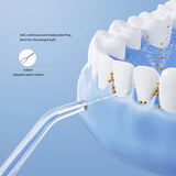 Portable Electric Water Flosser with 200ML Telescopic Tank Travel Oral Irrigator for Teeth Cleaning Orange