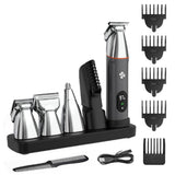 Electric Hair Clippers Kit Cordless Hair Trimmer for Body Facial Silver