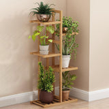 Bamboo Flower Shelf Rack Plant Stand Pots Display Corner Shelving Home Decor