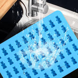 4 Packs Bear Silicone Ice Cube Moulds with 2 Droppers 200 Cavities Candy Molds for Chocolate Gummies Jelly
