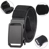 Stretch Tactical Belt for Men Military Work Rigger Hiking Nylon Web Ratchet Quick Release Belt Black