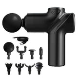 Percussion Massager with 8 Replacement Heads Deep Tissue Massage Tool