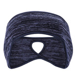 2Pcs Fleece Ear Warmer Headband with Ponytail Hole Running Headband Thermal Ear Muffs Style 1
