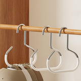 8 Pcs No Drill Hat Storage Hooks Iron Ring for Closet Caps Scarves White
