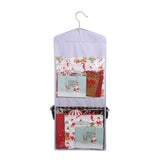 Double Sided Hanging Gift Wrap Organizer Wrapping Paper Bag Storage White