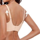 Women Bras No Underwire Scalloped Push Up Soft Tshirt Bra Nude