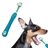 3 Sided Pet Toothbrush for Dogs and Cats Dental Cleaning