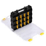 34 Compartment Double Sided Storage Box for Screws Nuts Parts Yellow