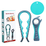 3PCS Jar and Bottle Opener Set with Non-Slip Grip Pad for Weak Hands Blue