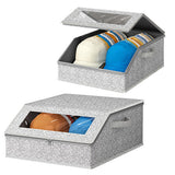 Stackable Hat Storage for Baseball Caps Holds up to 30 Caps Hat Organizer for Closet Grey