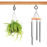 20PCS Q Hanger Hooks with Safety Buckle – Windproof Screw Hooks for Hanging Outdoor Lights & Plants L