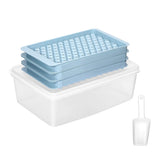 104 Grid Ice Cube Trays for Iced Coffee Cocktails with Storage Bin Scoop Stackable