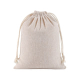 10 PCS Cotton Linen Drawstring Storage and Gift Bags in 2 Sizes