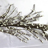 100 PCS Artificial Pussy Willow Branches Realistic Artificial Willow Stems For Party Home Wedding Deco White