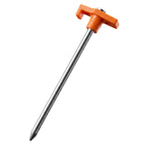 10PCS 7 Inch Heavy Duty Tent Stakes for Camping Tents Canopy Tarp with High Visibility Orange Head