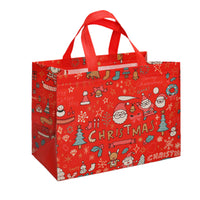12PCS Large Reusable Christmas Gift Bags Holiday Tote Bags for New Year Party Supplies