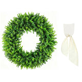 Artificial Eucalyptus Wreath Foldable with Scarf for Door Wall Decor