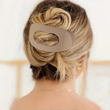 Set of 4 Flat Hair Clips Stylish Plastic Claw Clips