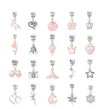 DIY Kids Bracelet Making Kit with Charms & Beads Jewelry Craft Set for Girls’ Gifts Pink