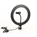 10 Inch Ring Light with Flexible Phone Holder Adjustable Brightness for Selfie Video Recording