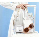 3-Cleaning Modes Ultrasonic Rechargeable Cleaner with Stainless Steel Tank for Retainers White