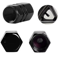 24Pcs Car Tire Valve Stem Caps Universal Air Caps Cover for Auto Bike Trucks Motorcycles Black