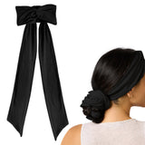 Heatless Curling Headband Bow Shaped with Flexible Styling Wires Black