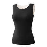 Underwear Round Neck Slim Fit Fall Winter Warm Baselayer Top for Women for Daily Wear & Layering Black