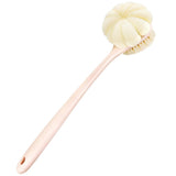 2 in 1 Back Scrubber for Shower with Loofah for Cleanse Back and Hard to Reach Areas Pink