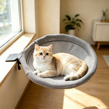 Reversible Cat Hammock for Desk with Steel Frame Gray Style 1