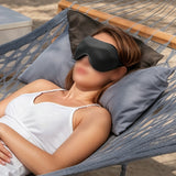 Adjustable Soft Sleep Masks for Side Sleepers for Women Men Travel Night Blindfold Black