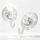 4Pcs Suction Cup Hooks Drill Free for Windows Glass Bathroom