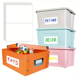 100 PCS No Residue Storage Bin Label Matte White Blank Box Label for School Home