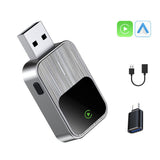 2 in 1 Wireless CarPlay Adapter USB Plug and Play Android Auto Car Dongle Silver