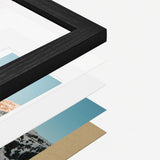 15 Piece Picture Frame Set Multi-Size Collage for Wall or Tabletop Black