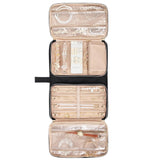 Travel Jewelry Case Organizer with Zipper Foldable Jewelry Bag for Earrings Rings Necklaces Bracelets