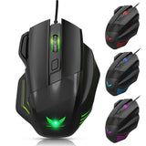 Wired Gaming Mouse 2400 DPI Adjustable 7-Color PC Gaming Mice Compatible with Windows Mac