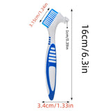 4Pcs Double Sided Denture Brushes for False Teeth Cleaning