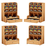 Wood Desk Organizer with Drawers for Art & Stationery Style 1