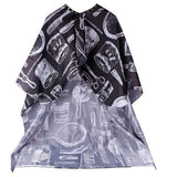 Hair Cutting Cape with Neck Duster Brush Large Size Salon Barber Cape for Men Women Black