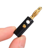 40 PCS Connector 4mm Gold Plated Banana Audio Speaker Plugs for Audio Black
