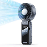 Handheld Foldable High-Speed Fan – Portable for Travel Outdoor Home and Office Dark Gray